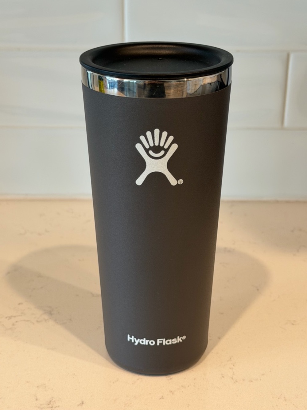 Hydro Flask Matte Charcoal Travel Tumbler with Black Lid